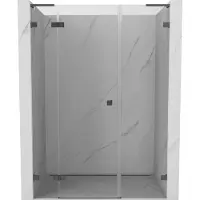 Mexen Lunar L draaideur douchedeur links 140 , transparant, gun metal - 834SL-140-050-95-00-L