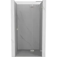 Mexen Lunar L draaideur voor douche rechts 120 , transparant, geborsteld nikkel - 834L-120-000-97-00-P