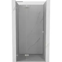 Mexen Lunar L draaibare douchedeur links 90 , transparant, geborsteld nikkel - 834L-090-000-97-00-L