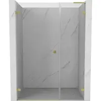 Mexen Lunar-B L draaideuren voor douche links 150 , transparant, goud geborsteld - 832SL-150-050-55-00-L