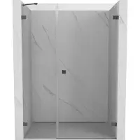 Mexen Lunar-B douchedeur scharnierend rechts 110 , transparant, gun metal - 832S-110-050-95-00-P