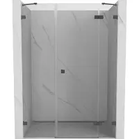 Mexen Lunar draaiende douchedeur rechts 150 , transparant, gun metal - 834S-150-050-95-00-P
