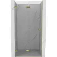 Mexen Lunar-F opvouwbare douchedeur links 60 , transparant, goud - 836-060-000-50-00-L