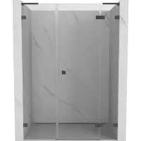 Mexen Lunar L rechter scharnierdouchedeur 160 , transparant, gepolijst geweergrijs - 834SL-160-050-66-00-P