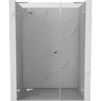 Mexen Lunar L douchedeur draaibaar links 155 , transparant, chroom - 834SL-155-050-01-00-L