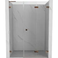 Mexen Lunar-F L vouwdeur voor douche rechts 115 , transparant, roze goud - 836SL-115-050-60-00-P
