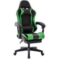Delman : Ergonomische gaming stoel voor kantoren, met voetsteun en hoofdsteun, model 0060GN