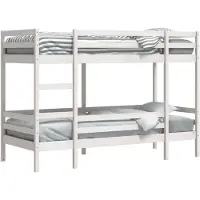 vidaXL Stapelbed 75x190 cm massief grenenhout wit