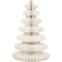 Mica Decorations Papieren Kerstboom - Opvouwbare Kunstkerstboom - H152 x Ø104 cm - Kerst Decoratie - FSC 100% - Wit