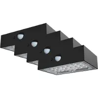 V-TAC VT-403-B Solar Verlichting Wandlampen 3W 350lm 4000K IP65 Zwart VT-403-B