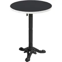 Oviala - Ronde eettafel 60 cm kantelbaar zwart/zilver en zwarte poot - Montmartre