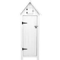 Monster Shop - Tuinschuur – Strandhuis - Wit - 3 Planken, 4 Haken