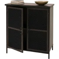 Mendler Apothekerskast -O79, kast met hoge opbergvakken, vintage shabby-look 94x80x35cm, metalen look