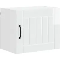 vidaXL Wandkast LUCCA Hoogglans Wit 50 x 31 x 40 cm Bewerkt hout