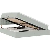 vidaXL Opbergbed met hoofdeinde Lichtgrijs 180 x 200 cm Fluweel