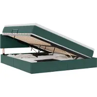vidaXL Opbergbed met hoofdeinde Donkergroen 160 x 200 cm Fluweel