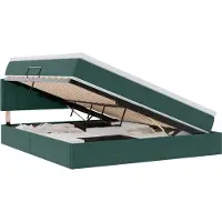 vidaXL Opbergbed met hoofdeinde Donkergroen 180 x 200 cm Fluweel