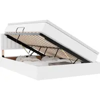 vidaXL Opslag bed met matras Zuiver Wit 140 x 200 cm Kunstleer