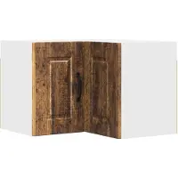 vidaXL Wandhoekkast PORTO Oudhout 57 x 57 x 40 cm Bewerkt hout