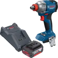 Bosch GDX 18V-285 Professional accu-slagschroevendraaier 18 V 285 Nm 1/4'' borstelloos + 1x accu 4,0 Ah + oplader