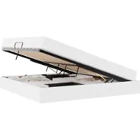 vidaXL Opslag bed met matras met opslag 2 st Wit Leer