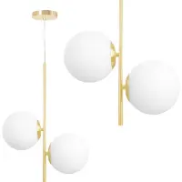 Toolight G118-2Cp Hanglamp - Gouden Wit - 43,6X32,5X42Cm