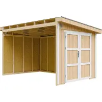 Timbela Tuinhuis, premium kwaliteit, 8,68 m² - H231 x B248 x D412 cm - Zonder vloer en zijwanden – M939B-HARVEST HONEY