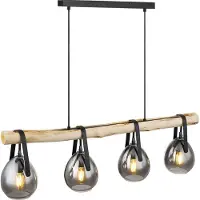 Toolight Hanglamp APP1775-4CP Wood Grey