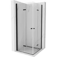 Mexen Lima Duo opvouwbare douchecabine 100 x 100 cm, transparant, zwart - 856-100-100-70-00-02
