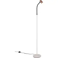 Reality R46851065 vloerlamp TARYN koffie - flexibele arm - voetschakelaar - 133.5 cm