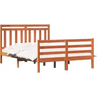 vidaXL Bedframe met hoofdeinde Wasbruin 140 x 200 cm