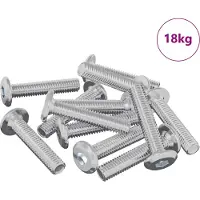 vidaXL Slot Schroef Effen 2647 st Zilver Staal