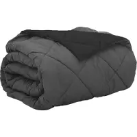vidaXL - Zomer - Deken - 220 - x - 260 - cm - Zomer - 200 - gsm - Zwart - en - Anthraciet