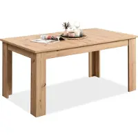 Homestyle4u Eettafel - 120x80 cm - Keukentafel - Uitschuifbare - Tafel - Houten - Natuur