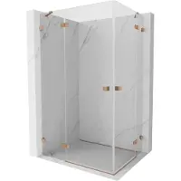 Mexen Lunar Duo draaideur douchecabine links 105 x 90 cm, transparant, geborsteld koper - 834-105L-090P-65-00