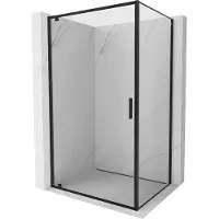 Mexen Exo draaideur douchecabine 85 x 75 cm, transparant, zwart - 8181-085-075-70-00