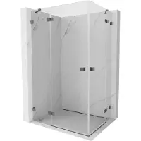 Mexen Lunar Duo douchecabine scharnierend links 120 x 75 cm, transparant, geborsteld geweergrijs - 834-120L-075P-66-00