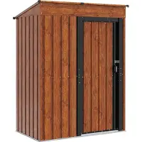 vidaXL Tuinhuizen, bruin, 137 x 81 x 180 cm, metaal