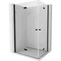 Mexen Mist-F Duo inklapbare douchecabine rechts 105 x 120 , transparant, zwart - 8A6-105L-120P-70-00