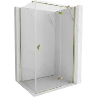 Mexen Mist-H T douchecabine scharnierdeur rechts 105 x 70 , transparant, goud - 8A5T-105-070-50-00-P
