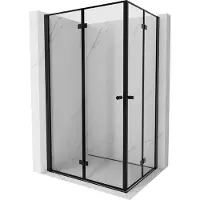 Mexen Mist-F Duo vouwbare douchecabine rechts 70 x 80 , zwart frame, zwart - 8A6-070L-080P-70-70