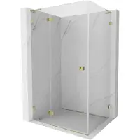 Mexen Lunar L draaideur douchecabine links 95 x 80 , transparant, goud - 834L-095-080-50-00-L
