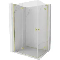 Mexen Mist-H L Duo douchecabine scharnierend rechts 95 x 100 , transparant, goud geborsteld - 8A5L-095L-100P-55-00