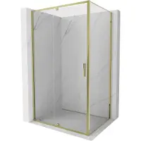 Mexen Exo draaideur douchecabine 100 x 110 cm, transparant, goud - 819-100-110-50-00