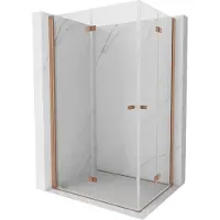 Mexen Mist-F Duo vouwdeur douchecabine rechts 70 x 95 , transparant, geborsteld koper - 8A6-070L-095P-65-00