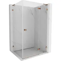 Mexen Lunar L draaideur douchecabine rechts 95 x 80 , transparant, rosegoud - 834L-095-080-60-00-P