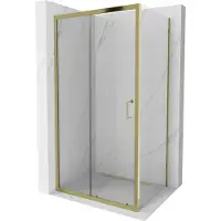 Mexen Apia schuifdouchecabine 120 x 100 cm, transparant, goud - 840-120-100-50-00