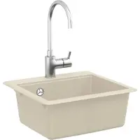vidaXL Wasbak Beige 470 x 440 mm Graniet