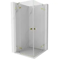 Mexen Lunar Duo draaideur douchecabine 70 x 70 cm, transparant, goud - 834-070L-070P-50-00