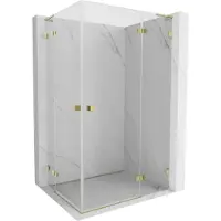 Mexen Lunar L Duo douchecabine draaideur rechts 110 x 95 , transparant, goud - 834L-110P-095L-50-00